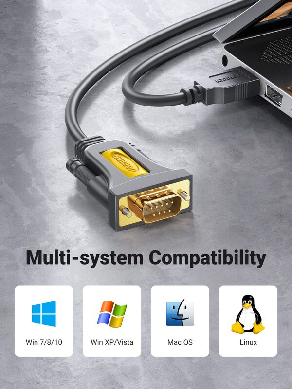 Adaptador Usb A Serie Ugreen Db9 Macho De 9 Pin... image number null