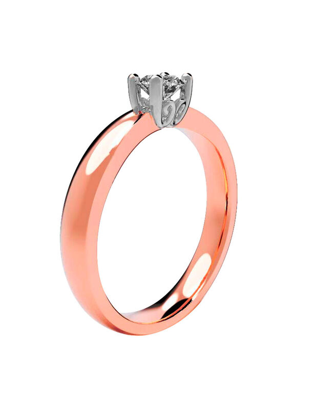 Anillo de Compromiso de 14K con Diamante de Lab... image number null