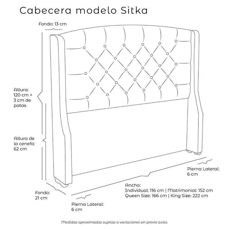Cabecera Matrimonial Dicasa Sitka Lila image number null