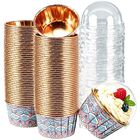 C&aacute;psulas De Aluminio Para Cupcakes Trusber 100 Uds 3,5 Oz Con Tapa Tipo C&uacute;pula