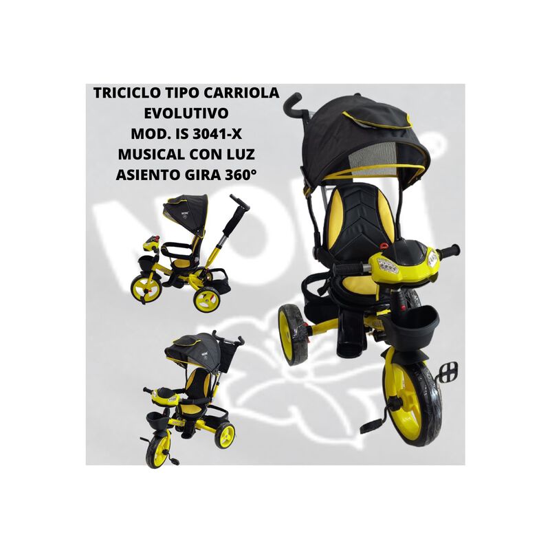 Triciclo Evolutivo 7 En 1 Acero Con Asiento Gir... image number null