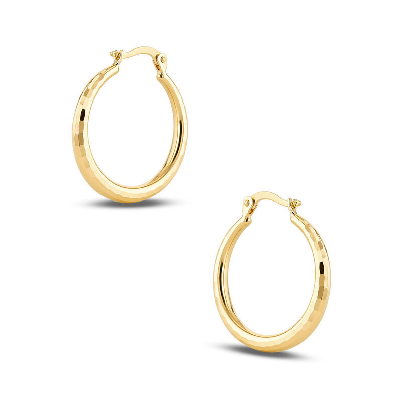 Arracadas Oro Amarillo 10k Diamantado 21 Mm Gal... image number null