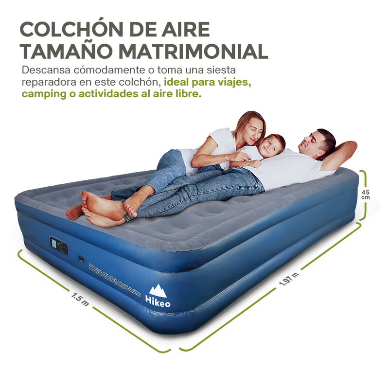Colchón Inflable Matrimonial Doble Altura con B... image number null