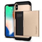 Funda SPIGEN para iPhone X y Xs Crystal Wallet Dorado