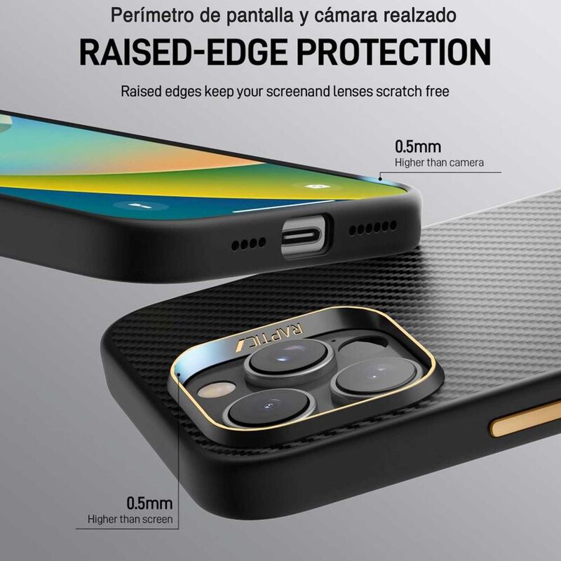 Funda RAPTIC Aramid para iPhone 16 PRO Negra co... image number null