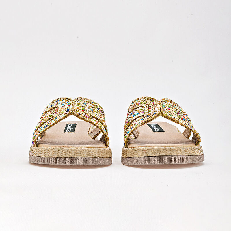 Been Class sandalia piso para mujer beige multi... image number null