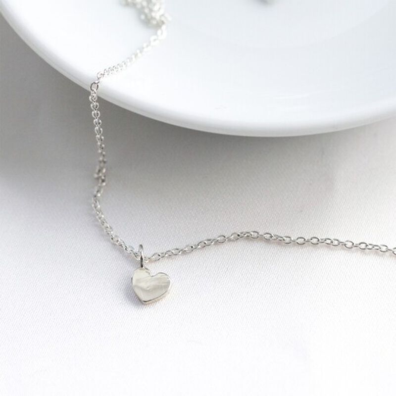 Dije de Coraz&oacute;n de Plata Con Cadena image number null