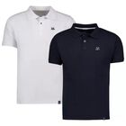 Marino y Blanco Polo Clasica De Hombre Manga Corta Algodon Modelo Bark 2pz