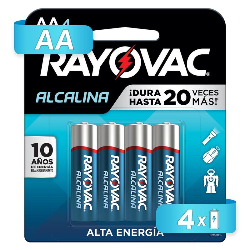 Pilas Rayovac Alcalinas Aa 1.5v Pack 4 Piezas image number null