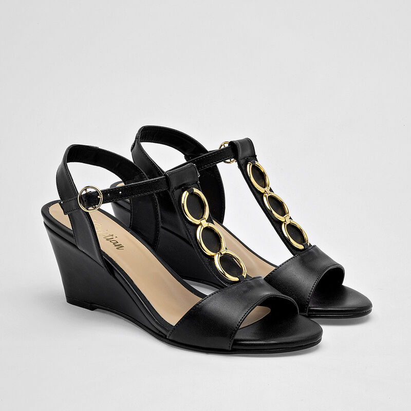 D'Cristian Sandalia para mujer negro image number null