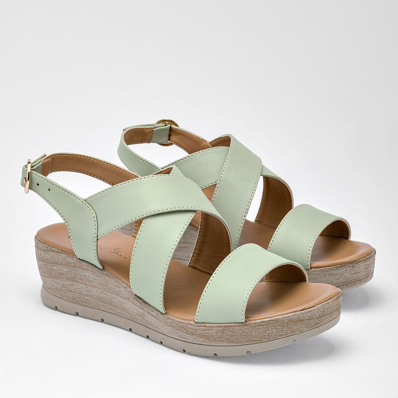 Been Class Sandalia para mujer verde image number null