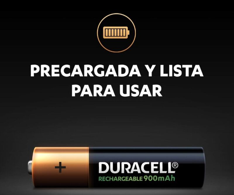Duracell Recargable Aaa Con 2 Unidades 900 Mah ... image number null