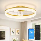 Ventilador De Techo Volisun De 51 cm Dorado Con Led Y Control Remoto