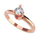 Anillo de Compromiso de 14K con Diamante de Laboratorio 0.20 CT F VS1 Talla 11 ORO ROSA 14K&ndash; / FJ833-20-14R-LG-11