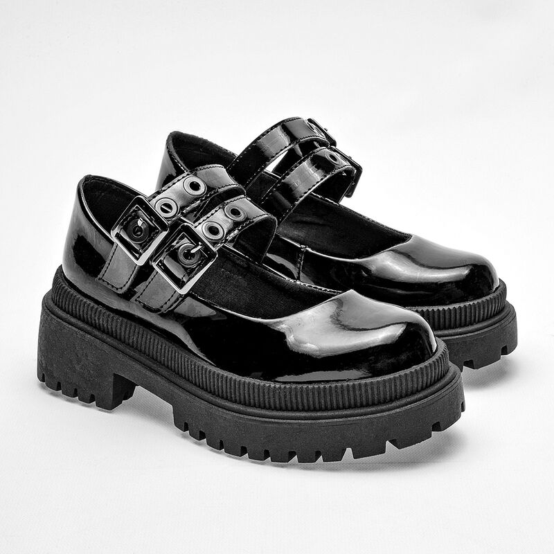 Ni&ntilde;as Fashion Zapato para ni&ntilde;a negro charol image number null