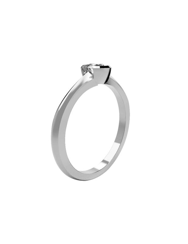 Anillo de Compromiso de 14K con Diamante de Lab... image number null