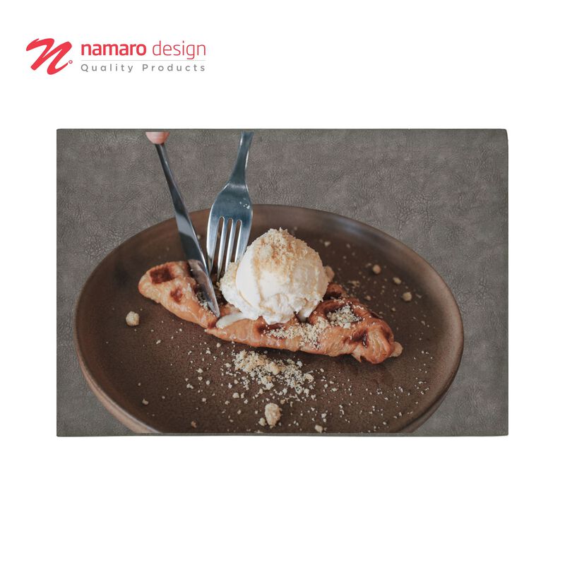 Mantel Individual 4 Piezas Vinipiel Gris Namaro... image number null