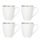 Juego De 4 Tazas Lenox Trianna Blanco De Porcelana (355 ml)
