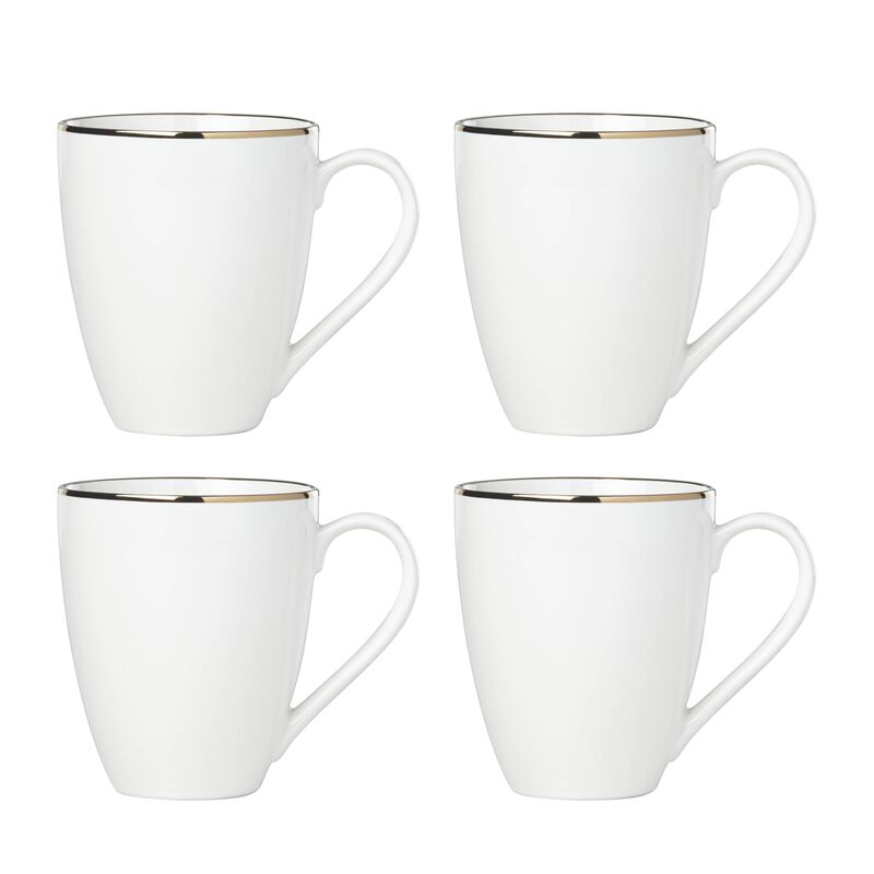 Juego De 4 Tazas Lenox Trianna Blanco De Porcel... image number null