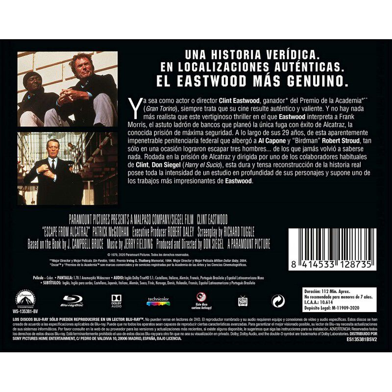 Fuga De Alcatraz - Edici&oacute;n Horizontal (bd) [blu... image number null