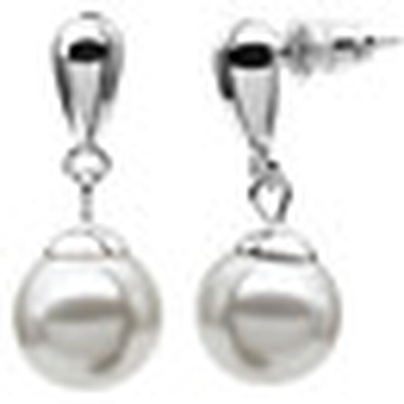 Aretes en Ba&ntilde;o de Oro Blanco de 18K con detalle... image number null