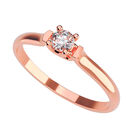 Anillo de Compromiso de 14K con Diamante de Laboratorio 0.20 CT F VS1 Talla 11 ORO ROSA 14K&ndash; / FJ712-20-14R-LG-11