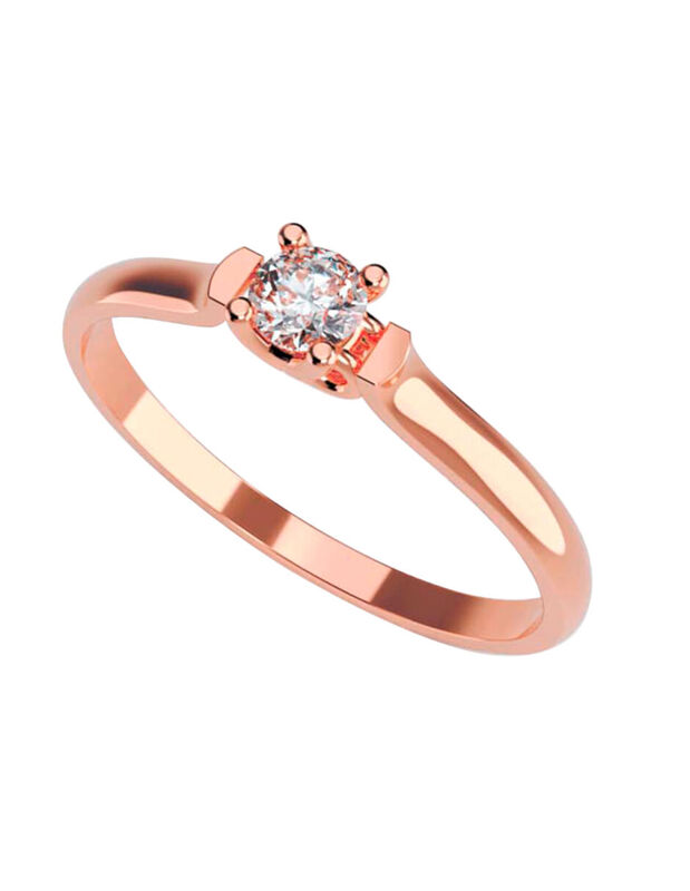 Anillo de Compromiso de 14K con Diamante de Lab... image number null