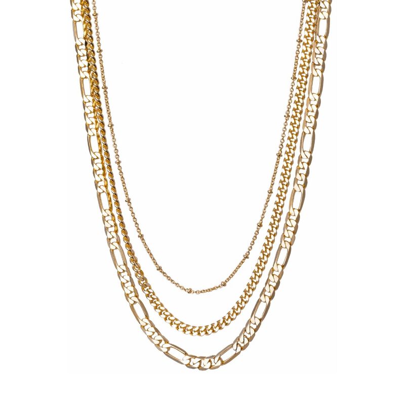 Collar Triple grueso Chapa de oro 18k Zvezda image number null