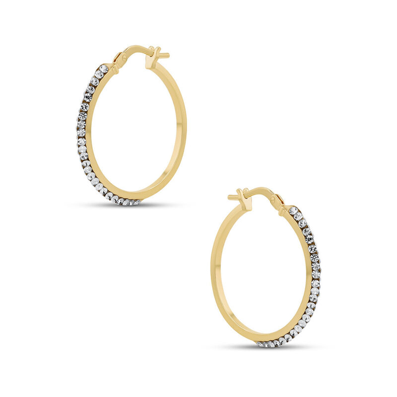 Arracadas 2Begold Amarillo Con Zirconias (20Mm ... image number null