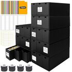 Caja De Almacenamiento Para Cartas Qlouni 600ct + Divisores Y Etiquetas