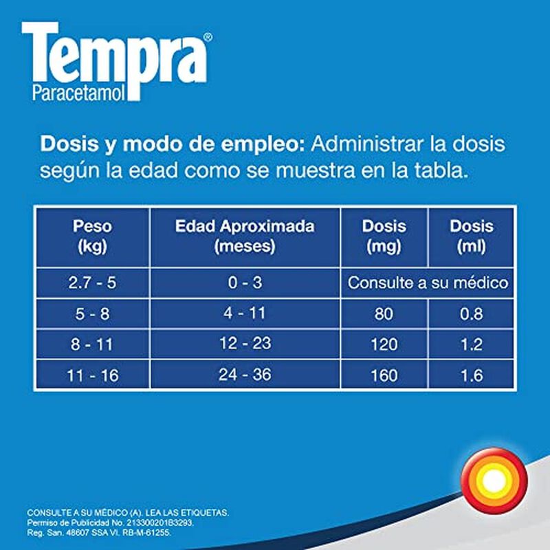 Tempra Soluci&oacute;n Pedi&aacute;trica Fiebre Y Dolor Sabor... image number null