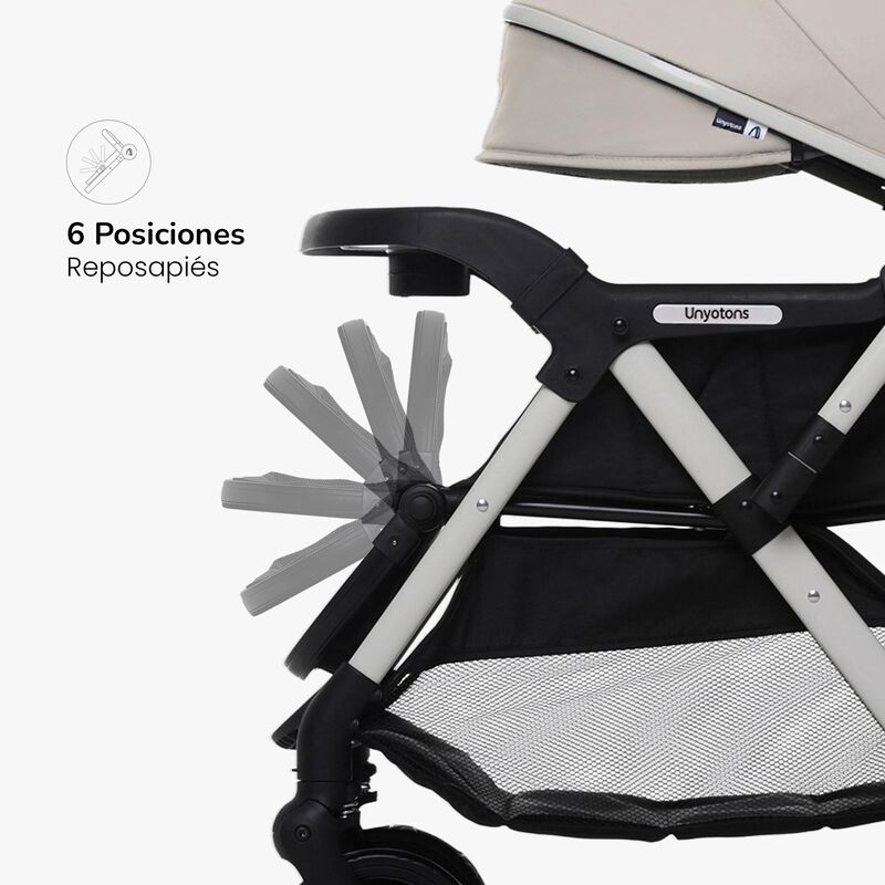 CARRIOLA CON PORTABEBE UNYOTONS K8 BEIGE REVERS... image number null