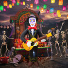 Inflable De Halloween Mariachi Calavera 2.1mts Con Luz Decorativo Exterior