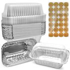 Molde Para Pan Mwnxia De 1 Lb, Paquete De 100 Con Tapas Y Adhesivos
