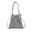Bolsa Tote Grande Con Jareta Color Plata
