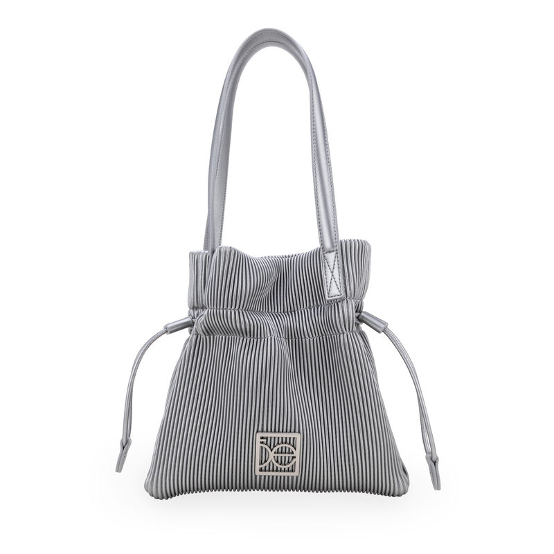 Bolsa Tote Grande Con Jareta Color Plata image number null