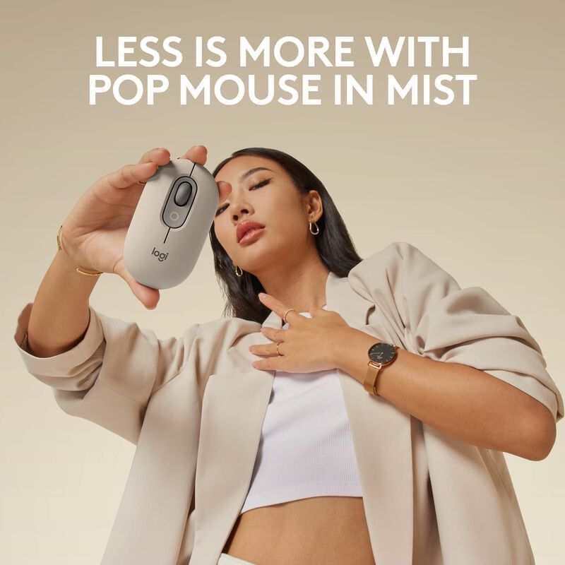 Rat&oacute;n Inal&aacute;mbrico Logitech Pop Con Emojis Perso... image number null