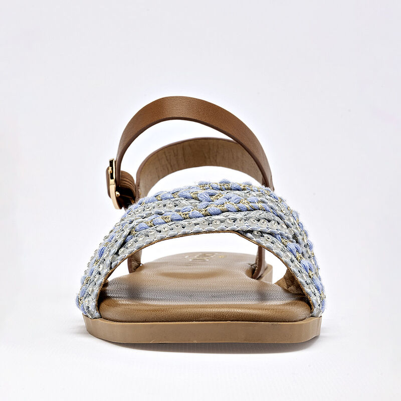 Capa De Ozono sandalia piso para mujer azul cam... image number null