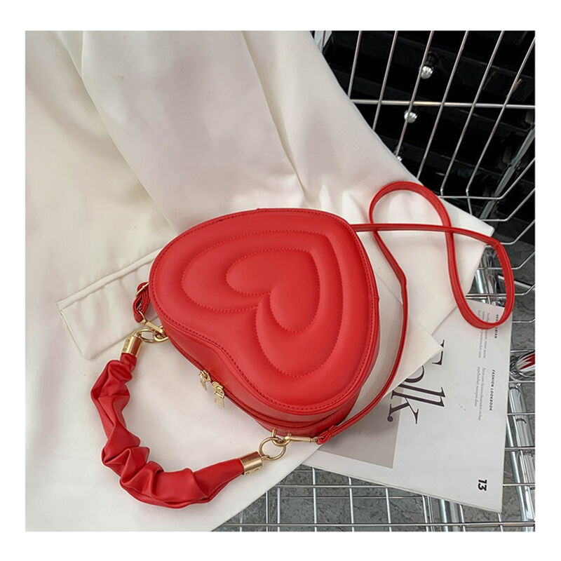 Bolso Bandolera Coraz&oacute;n Rojo Crossbody Mujer image number null