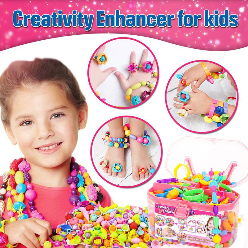 Kit Snap Pop Beads Funzbo 620+ Para Hacer Joyas... image number null