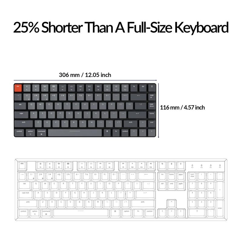 Teclado Mec&aacute;nico Inal&aacute;mbrico Keychron K3 V2 Con... image number null