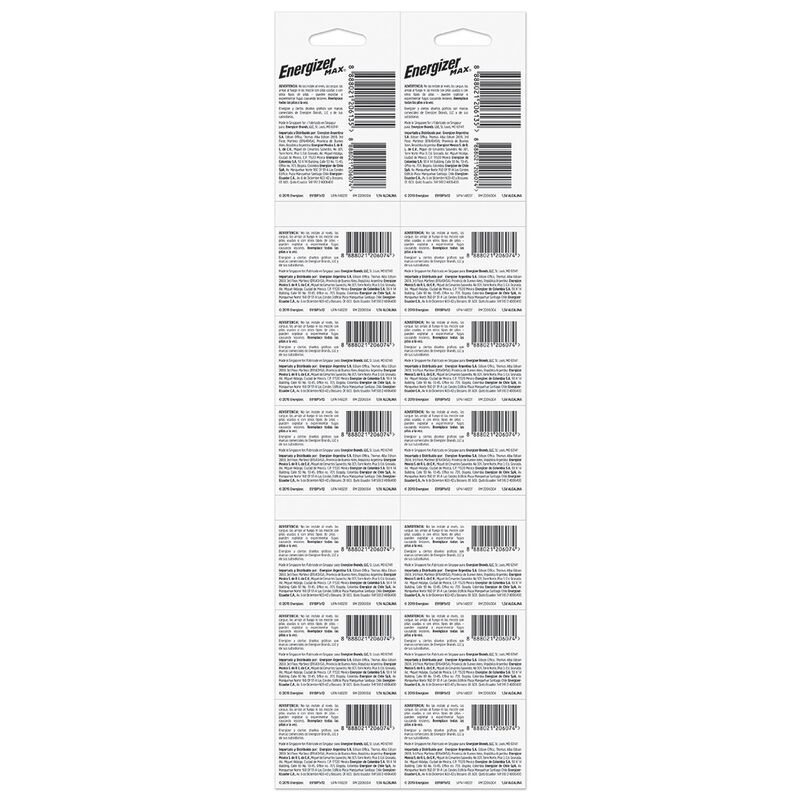Pila Energizer Max AA Alcalina Tira 12 Unidades image number null