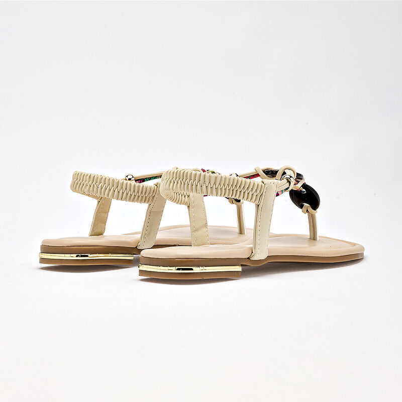 Mora Tierra sandalia piso para mujer beige cod ... image number null