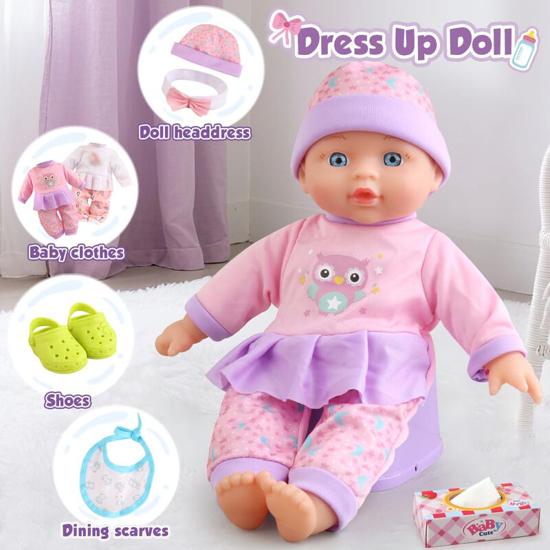 Juego De Cochecito Para Mu&ntilde;eca Beb&eacute; Yiybm Con M... image number null