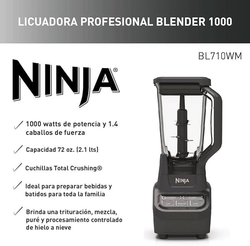 Ninja Licuadora Total Crushing 1000w Bl710wm image number null