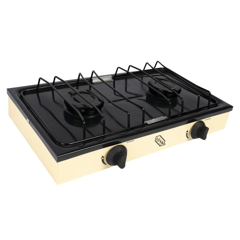 Parrilla a Gas IUSA 2 Quemadores Caper Negra image number null