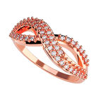 Anillo de Compromiso en Oro Rosa 10K con Circonia -  Talla:10/ FJ685-10R-CZ-10