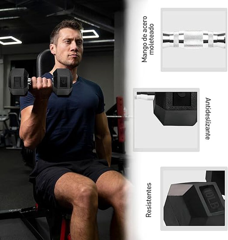 Mancuerna Hexagonal 20 lbs Bluelander image number null