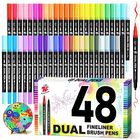 Marcadores De Pincel Tbc The Best Crafts 48 Colores De Doble Punta