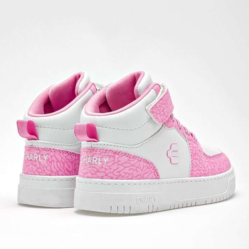 Charly Tenis urbano para niña. Blanco rosa, agu... image number null